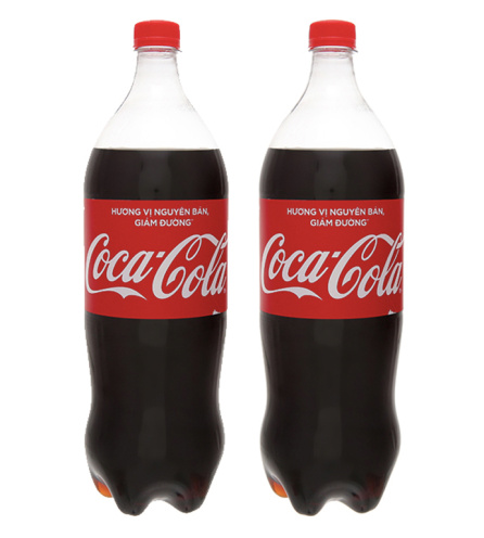 Combo 2 chai nước ngọt Coca Cola nguyên bản (giảm đường) chai 1.5 lít