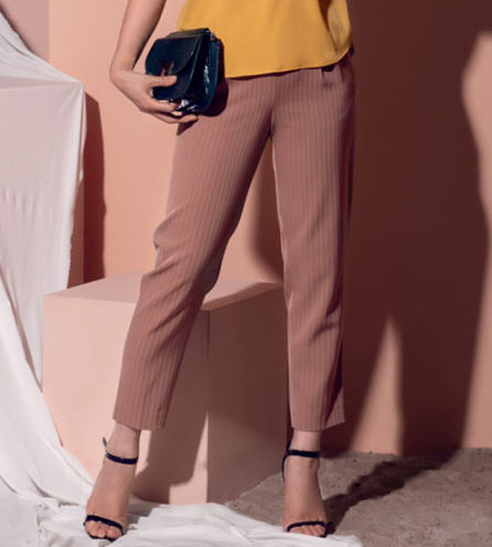 Quần baggy nữ May's House 2 ly kẻ sọc dọc thời trang 680034970600