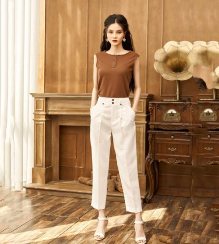 Quần baggy ly bung Emspo, đỉa cạp thân trước QL1197