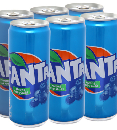 6 lon nước ngọt Fanta hương việt quất 330ml