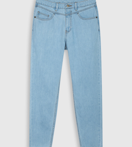 QUẦN JEANS NỮ MOM FIT 100% COTTON