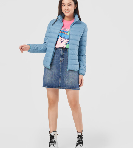 ÁO KHOÁC LÔNG VŨ NỮ CỔ CAO 6OT20W005