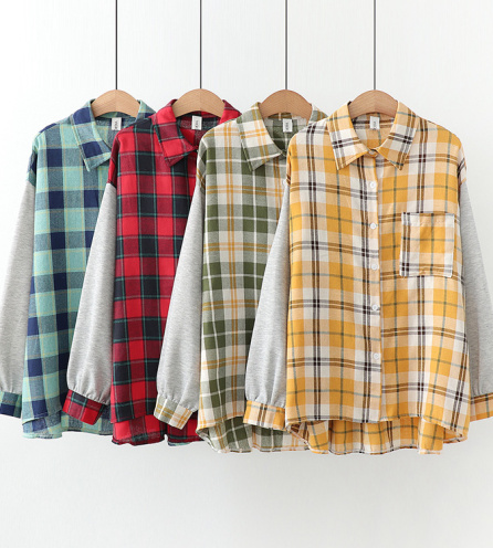 Áo Sơ Mi Nữ Sọc Caro Phân Màu 879