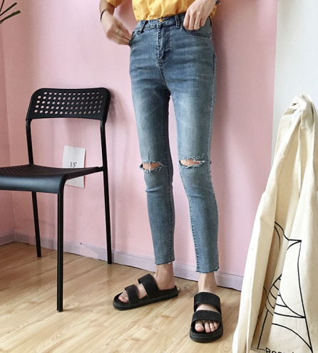 Quần Jean Skinny Rách Gối 605