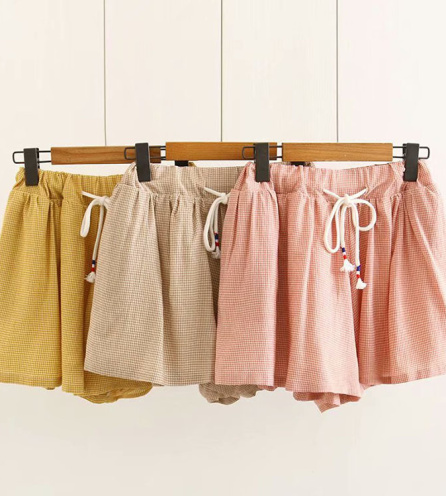 Quần Short Kaki Nữ Sọc Caro 617