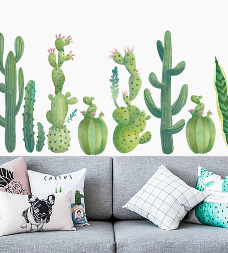 Decal Dán Tường Xương Rồng