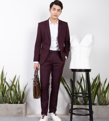 ÁO VEST NAZAFU ĐỎ MẬN 1133