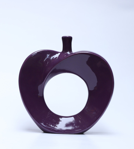 Bình hoa trang trí hình quả táo tím