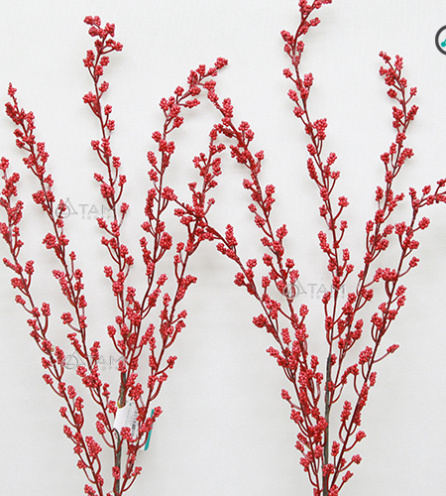 Cành trái đỏ tiêu nhỏ li ti trang trí 90cm T-HOA-13