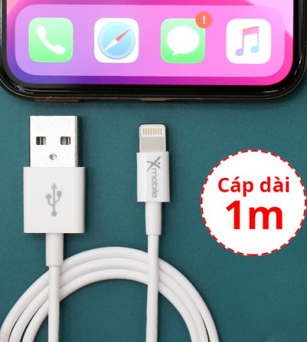 Cáp Lightning 1m Xmobile AL01-1000 Trắng