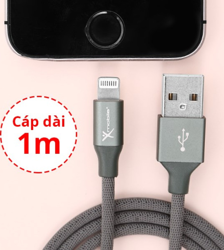 Cáp Lightning 1m Xmobile LTL-01X Xanh rêu