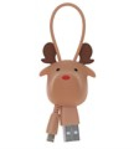 Dây cáp Micro USB 20 cm Xmobile DS015-TB Tuần lộc Nâu