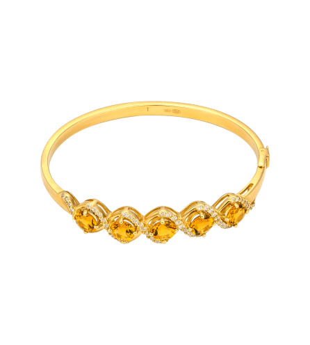 Vòng tay Vàng 18K đính đá Citrine PNJ CTXMY000028