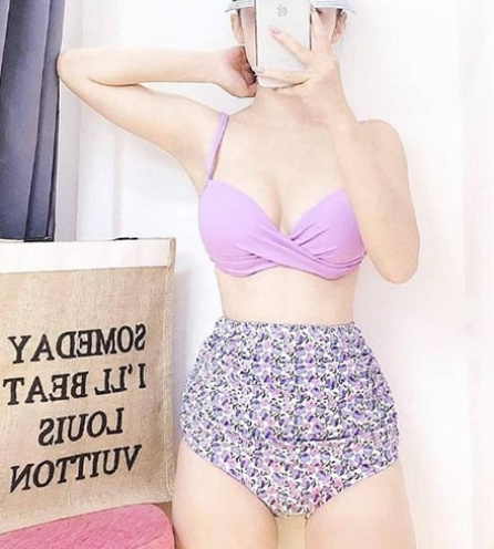 Đồ bơi hai mảnh cạp cao hot trend BKN703