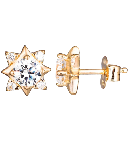 Bông tai Vàng 18K đính đá CZ PNJ XMXMY000057