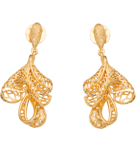 Bông tai cưới Vàng 22K PNJ Thắt Duyên Tơ Hồng 0000Y000110