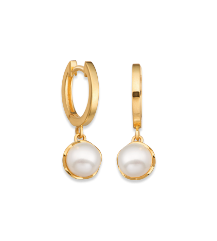 Bông tai Vàng 14K đính Ngọc trai Freshwater PNJ PF00Y000089