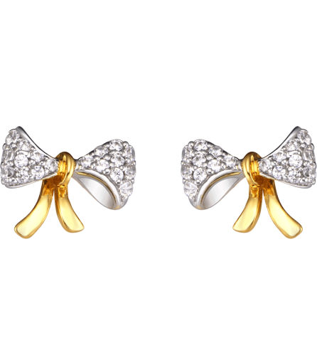 Bông tai Vàng 10K đính đá ECZ Swarovski PNJ XMXMC000041