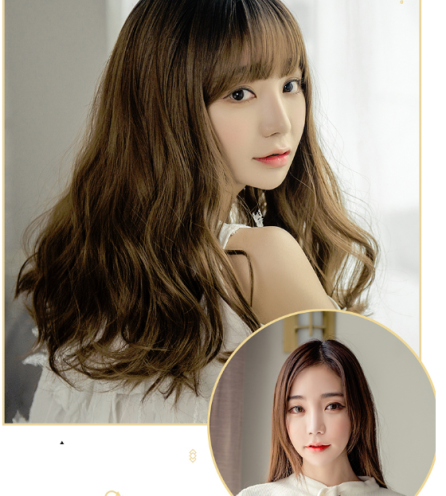 Tóc giả xoăn đuôi hàn quốc W-51