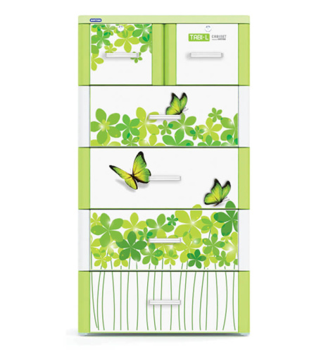 Tủ nhựa Tabi L 5 tầng - Lá hoa bướm