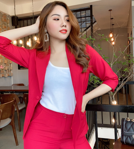 SET BỘ QUẦN ÁO VEST PHONG CÁCH HÀN QUỐC TAY LỠ (KÈM ÁO LÓT TRONG) -SJ781