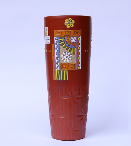 Lọ hoa gốm Bát Tràng dáng cốc S1 37cm