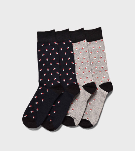 Vớ Nam Dài Họa Tiết Viên Thuốc - VO301016