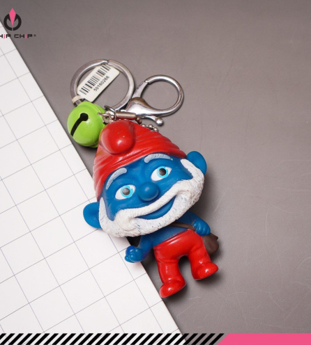 Móc khóa chuông nhựa xì trum già