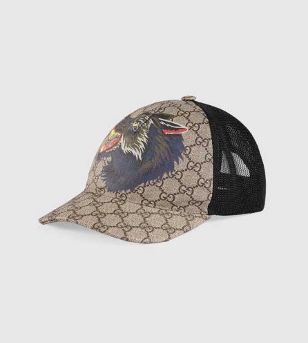 Mũ Gucci GG Supreme Wolf Baseball Hat Hình Sói