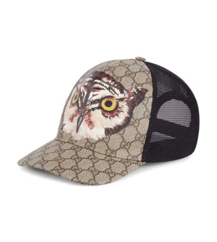 Mũ Gucci Owl Print GG Supreme Baseball Hat Hình Cú