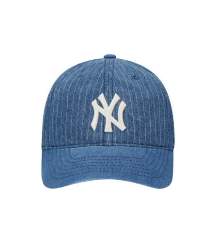 Mũ MLB Denim Stripe Ball Cap New York Yanyees 32CPDY011-50U Màu Xanh Bò