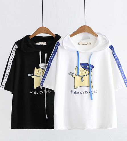 Áo Thun Nữ Có Nón Cartoon 760