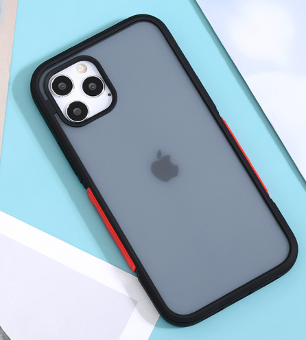 Ốp lưng iPhone 12/ 12 Pro Nhựa cứng viền dẻo Double Color TPU COSANO Đen