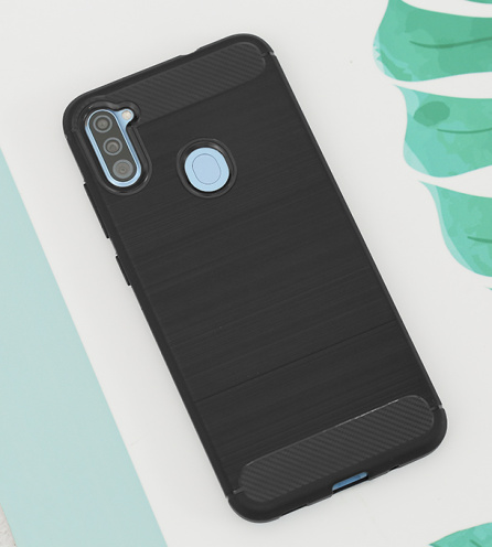 Ốp lưng Galaxy A11 Nhựa dẻo Fancy TPU COSANO Đen