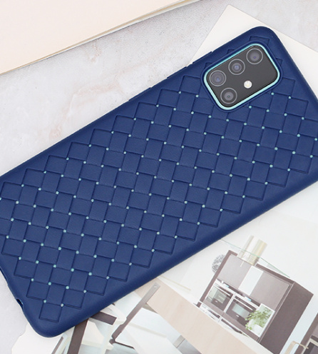 Ốp lưng Galaxy A51/A31 nhựa dẻo Woven OSMIA Navy