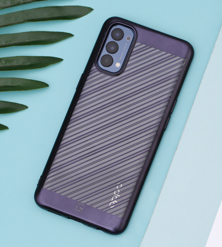 Ốp lưng Oppo Reno4 Nhựa dẻo Meteori JM Đen