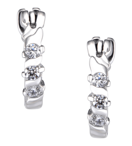 Bông tai bạc đính đá PNJSilver XM00K000099