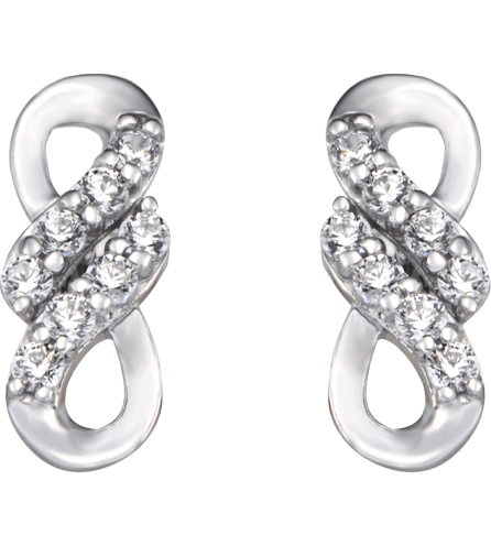 Bông tai bạc đính đá PNJSilver My Feeling XM00K000175