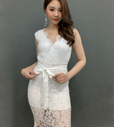 ĐẦM REN BODY THIẾT KẾ CỘT NƠ EO - SD039