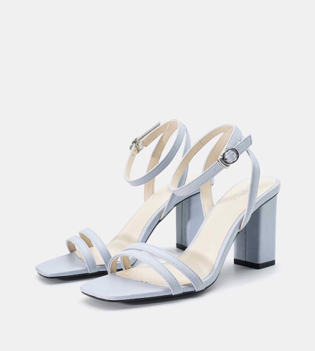 Giày Sandal Mũi Vuông Gót Vuông