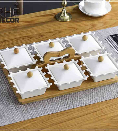 KHAY MỨT TẾT 6 HỘP CÓ TAY CẦM - KM10