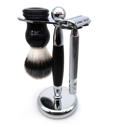 Giá Đỡ Ubersuave Black & Chrome Shaving Stand