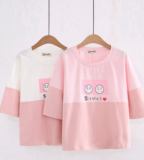 Áo Thun Nữ Phối Màu Nhật Bản K240