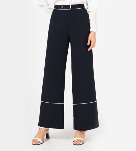 Quần ống rộng Vienne Tran lé gấu V64W19Q004-S3200