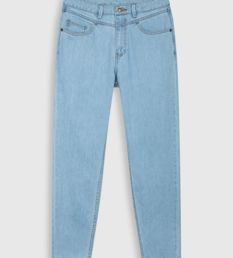 QUẦN JEANS NỮ MOM FIT 100% COTTON