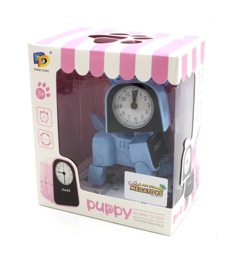 Đồng Hồ Để Bàn Biến Hình Chú Chó D622-H074A - Màu Xanh