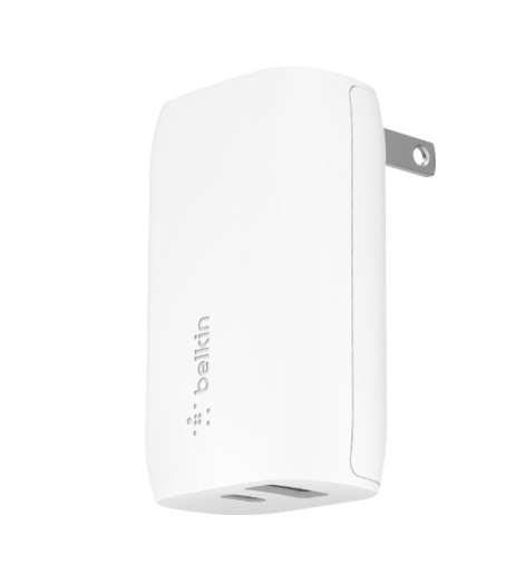 Adapter sạc 2 cổng USB Type C PD 32W Belkin WCB004 Trắng
