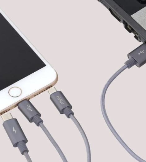 Cáp 3 đầu Lightning Type C Micro 1m eValu Spanker B