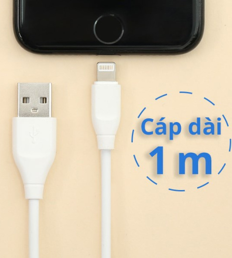 Cáp Lightning 1 m AVA Speed II Trắng