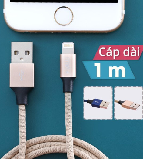 Dây cáp Lightning 1 m e.VALU LTL-01